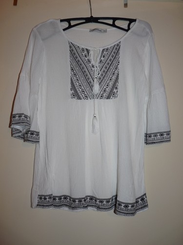 Haut tunique blouse blanc